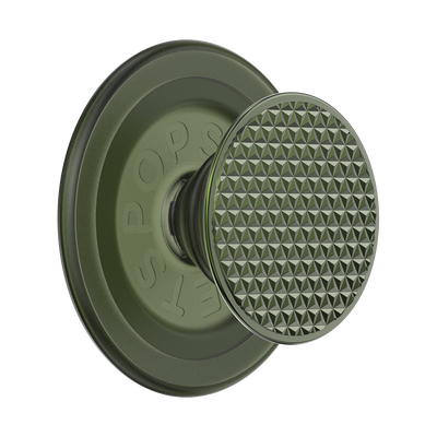 Olive Triangle Knurl — PopGrip for MagSafe